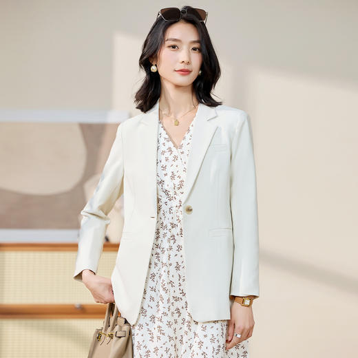 【优雅气质】罗蒙女士西服长袖百搭休闲大众日常商务西服外套女 商品图3