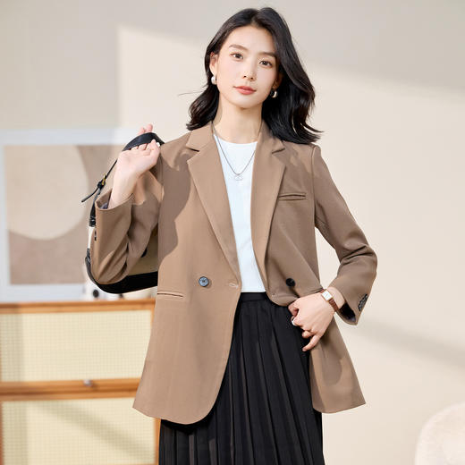 【优雅潮流】罗蒙女士西服简约舒适百搭日常商务通勤西服外套女 商品图3