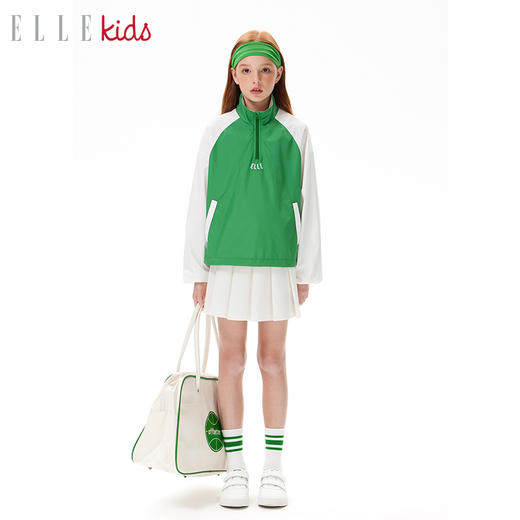 ELLEkids童装 套头防风立领外套男女童2024春季新品户外运动上衣 商品图1