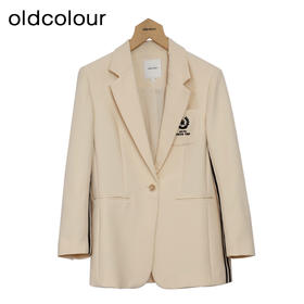oldcolour纯色西装外套春季新款直筒高级休闲气质西服女P11048187