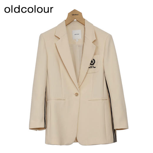 oldcolour纯色西装外套春季新款直筒高级休闲气质西服女P11048187 商品图0