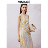 VIMAGE纬漫纪夏季新款气质收腰显瘦无袖印花连衣裙V2107752 商品缩略图2