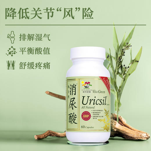 【活动价】Vita Green 维特健灵消尿酸60粒/盒（效期2026-06-13） 商品图0