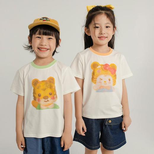 儿童t恤夏季薄款男童短袖上衣宝宝卡通老虎短t夏装韩版女童体恤夏 商品图3