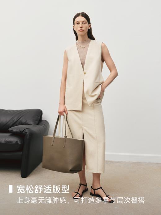 时髦率性V领分割设计感马甲FO5106243 商品图3