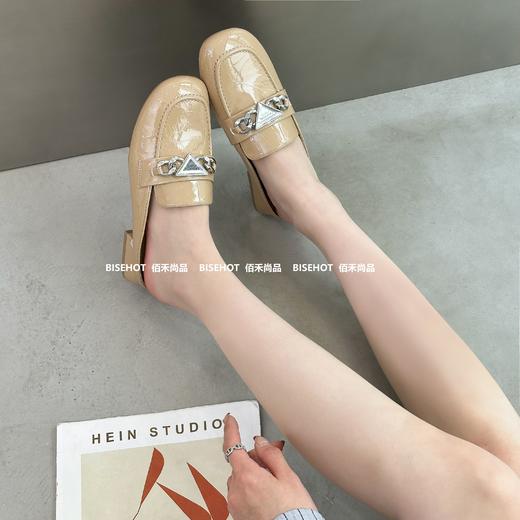 新品女士漆皮矮跟包头拖鞋772B42508（W） 商品图7