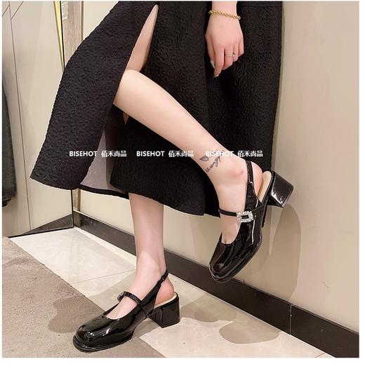 新品矮粗跟时装小清新女士中空鞋909B42515（W） 商品图3