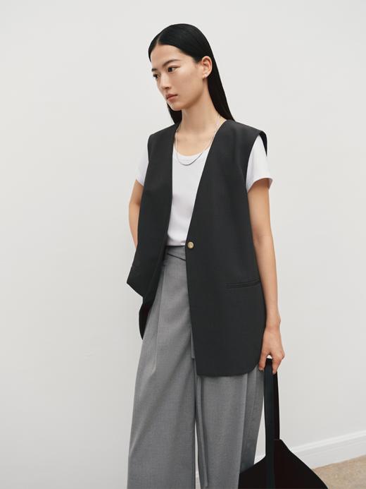 时髦率性V领分割设计感马甲FO5106243 商品图9