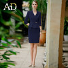 AD职业装气质女神范套装女时尚工作服秋季长袖假两件连衣裙工装裙 商品缩略图4
