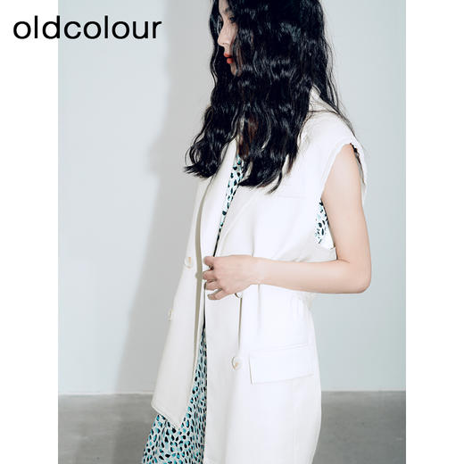 oldcolour西装马夹背心2023春季高级感气质中长款坎肩女P12032210 商品图3