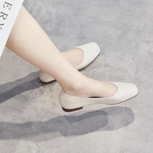 ZHR平底蛋卷鞋通勤鞋奶奶鞋女皮鞋子女豆豆鞋浅口女单鞋女鞋 商品图4