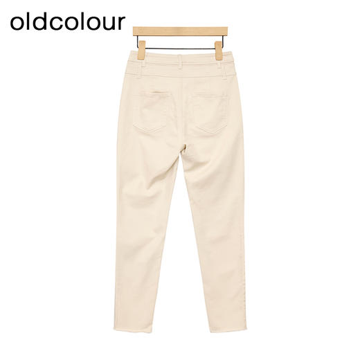 oldcolour高腰修身牛仔裤春季新款复古气质直筒铅笔裤女P12113421 商品图1