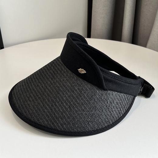 【潮流百搭！沙滩遮阳帽】夏季ins草编空顶鸭舌帽子女，户外百搭沙滩大檐防晒发箍草，帽遮阳帽，字母草编编织，树叶金属标空顶帽。阳光照耀，舒适防晒！ 商品图6