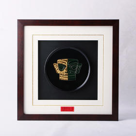 子佩集纯手工制作三星堆系列银花丝金箔珐琅掐丝挂画(含框 手工定制预售 20天出货)大师工坊原创设计2403