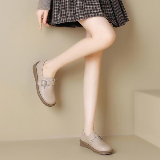 ZHR则则休闲单鞋女2024新款百搭英伦小皮鞋子一脚蹬懒人鞋女鞋子 商品图6