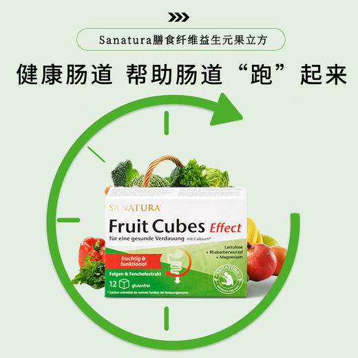 SANATURA桑乐达水果膳食纤维益生元小方糖12粒 商品图2