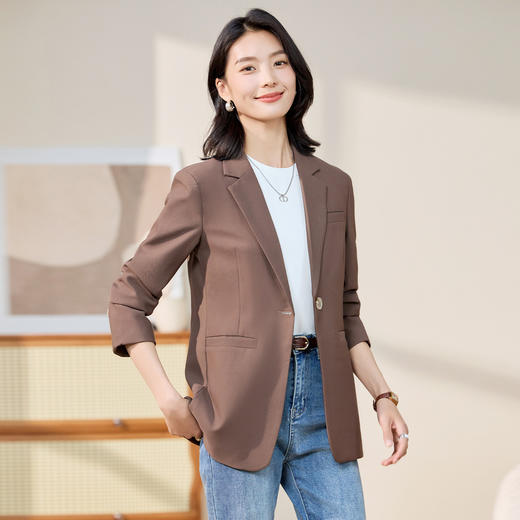 【优雅气质】罗蒙女士西服长袖百搭休闲大众日常商务西服外套女 商品图2