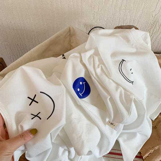 【39.9/2件，百搭春装必备！】儿童纯棉A类长袖T恤，宝宝春装新款单上衣，男女童笑脸内搭韩版打底衫-lm！-QQ 商品图4