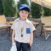 男童衬衫夏季薄款宝宝韩版拼接短袖上衣夏天儿童软牛仔格子衬衣夏 商品缩略图3