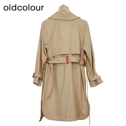 oldcolour中长款风衣春季新款英伦风高级休闲宽松外套女P11047413 商品图1