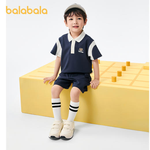 【限时秒杀】巴拉巴拉儿童套装男童短袖两件套新款夏装女童装校园风兄妹装 商品图2