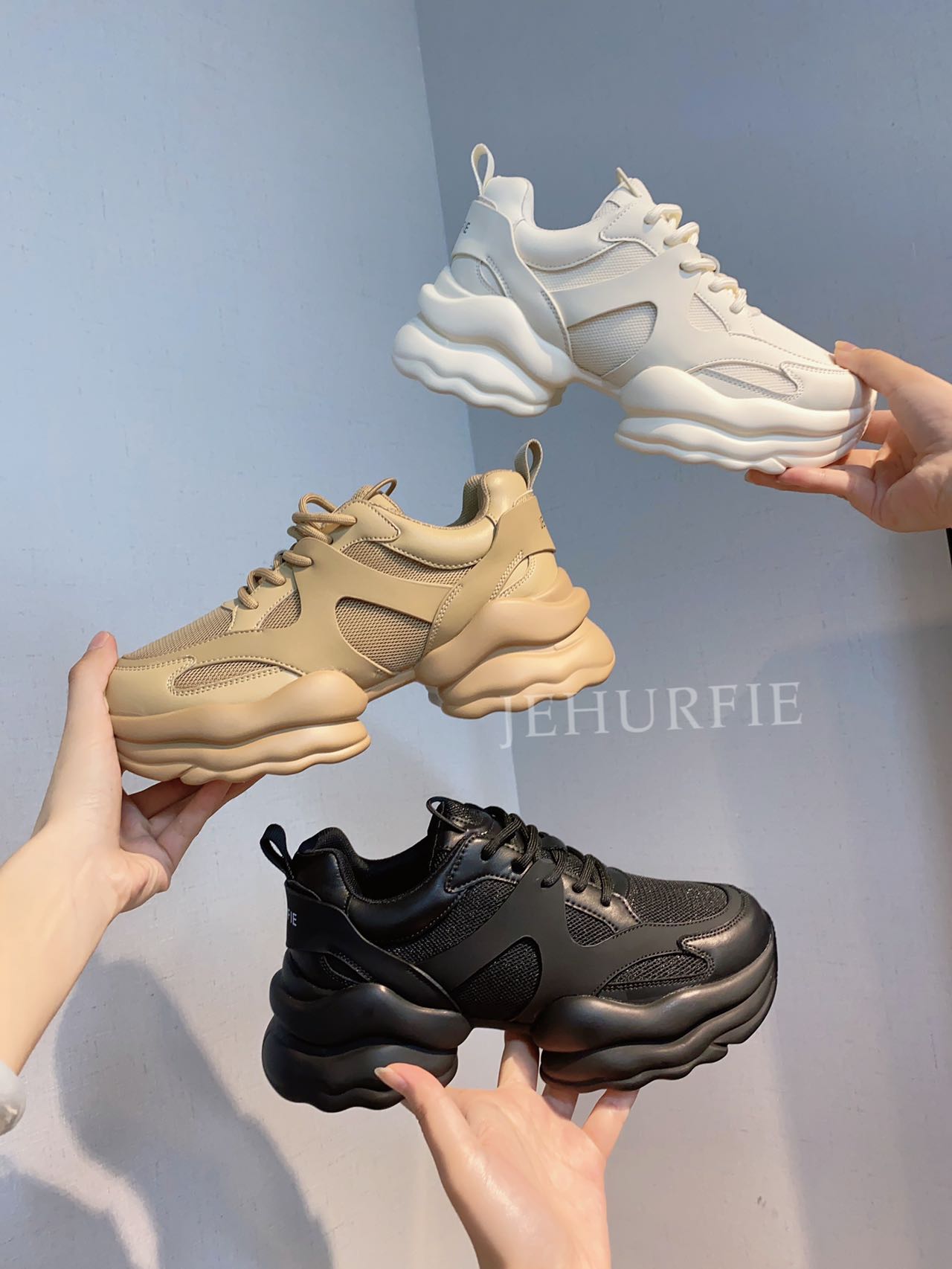 明星同款，厚底增高老爹鞋！纪华菲 春季新款女士厚底增高老爹鞋AB23179【现场砍价】