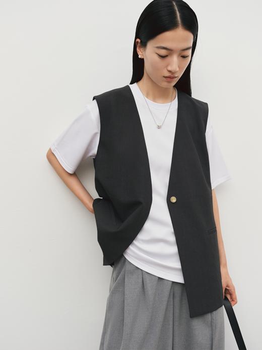 时髦率性V领分割设计感马甲FO5106243 商品图11