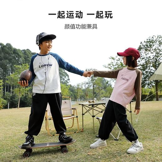 【2024年反季清仓】龙之涵 亲子款“春天加点色”透气棉长T 中大童亲水冰瓷棉长袖T恤 舒适百搭透气吸汗 婴幼儿A类标准 100-185码3色可选 商品图4