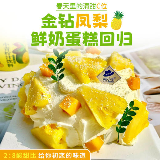 糕小生『金钻凤梨鲜奶蛋糕』回归啦，春天里的清甜C位，2:8酸甜比，给你初恋的味道~ 商品图1
