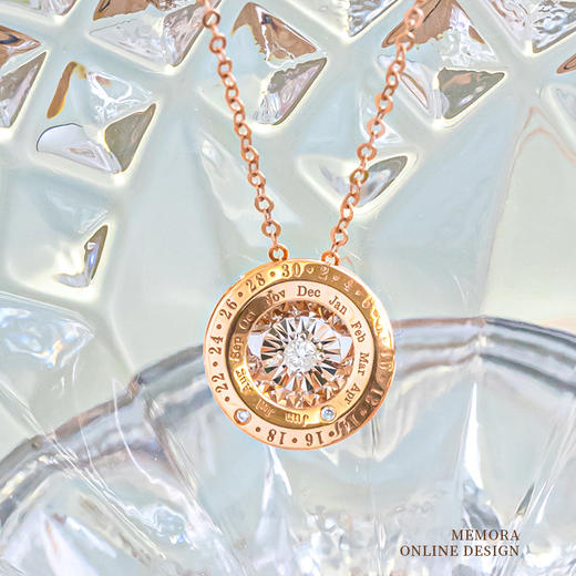 【积分抵值】MEMORA诗普琳时光印记系列时光之心玫瑰18K金钻石项链灵动套链DN053201、DN0532 商品图9