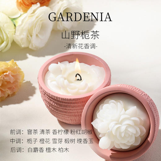 栖溪盆栽植物香薰蜡烛 雪浸山茶/仙客茉茶/山野栀茶 能种花的蜡烛 商品图4