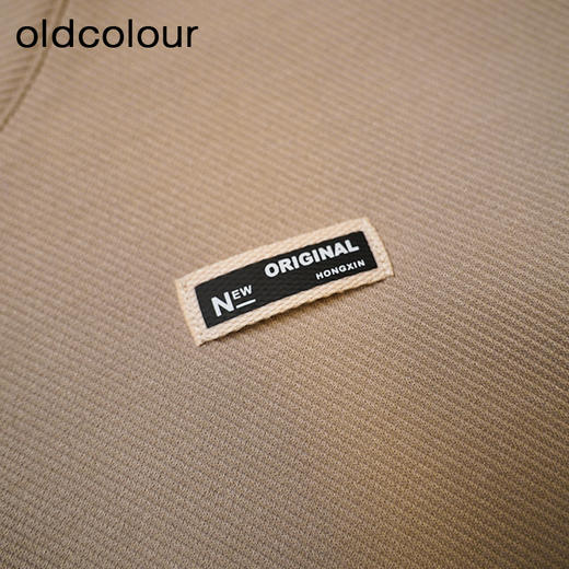 oldcolour圆领长袖T恤春季新款休闲设计感短款卫衣女P11023401 商品图3