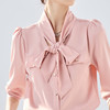 【系带领结】罗蒙女士长袖衬衫商务通勤舒适优雅简约大气衬衫女 商品缩略图6