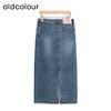 oldcolour牛仔半身裙春季新款纯色复古气质高腰中长裙女P12065291 商品缩略图3