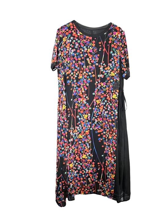 八一感恩价 捡漏福利-洛系列- 2190七彩圈圈印花宽松连衣裙-喜出 商品图1