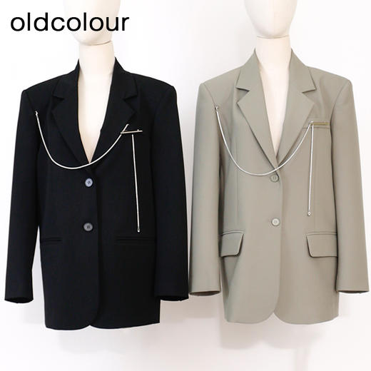 oldcolour2023春新款高级气质设计感宽松显瘦西装外套女P11048171 商品图1