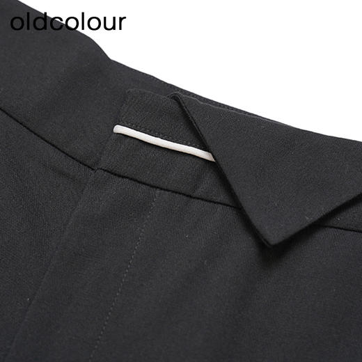 oldcolour纯色休闲裤春季新款通勤气质直筒小脚西装裤女P12073238 商品图4