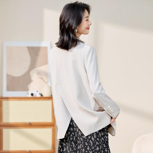 【时尚潮流】罗蒙女士西服后摆开叉简约休闲大众日常西服外套女 商品图5