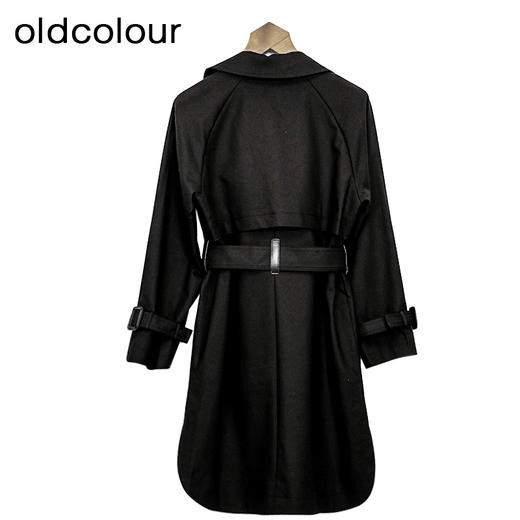 oldcolour中长款风衣春季新款英伦风高级休闲宽松外套女P11047413 商品图3