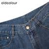oldcolour高腰牛仔裤春季新款复古破洞气质阔腿长裤女P12113266 商品缩略图4