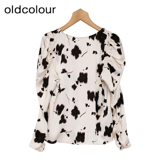 oldcolour法式碎花衬衫春季新款设计感高级宽松上衣女P13013343 商品图1