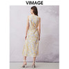 VIMAGE纬漫纪夏季新款气质收腰显瘦无袖印花连衣裙V2107752 商品缩略图4