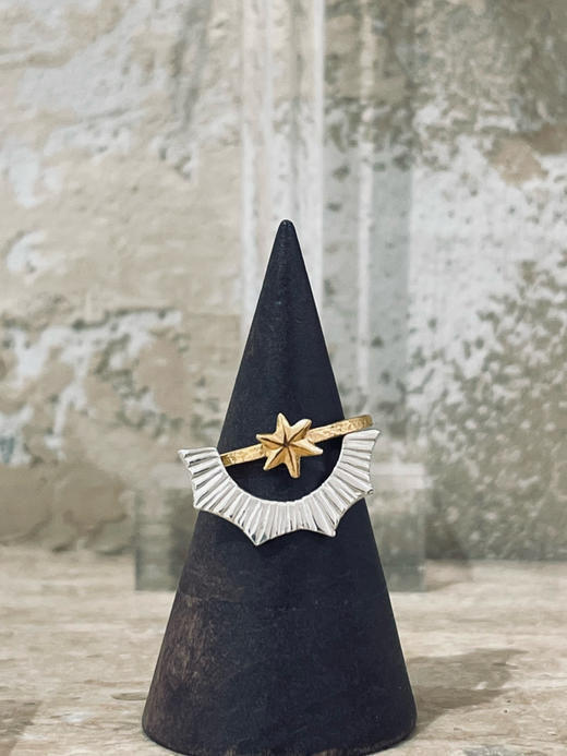 momoko｜silver Halo vs gold Star Ring [戒指] 商品图0