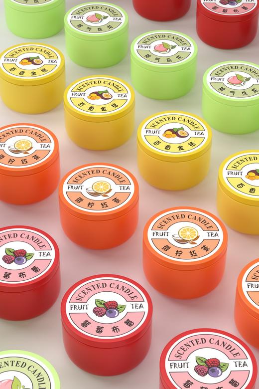 AL美通香薰蜡烛无烟椰蜡室内持久茶果微甜礼盒果茶香味蜡烛香氛 商品图0