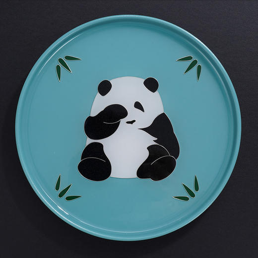 子佩集纯手工制作熊猫系列银花丝珐琅掐丝挂画(含框 手工定制预售 20天出货)大师工坊原创设计2403 商品图1