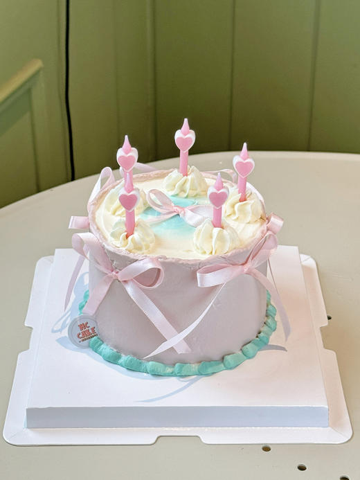 ins小清新爱心蜡烛装饰蛋糕 商品图0