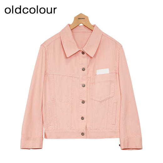 oldcolour短款牛仔外套春季新款气质通勤直筒百搭上衣女P12040410 商品图2