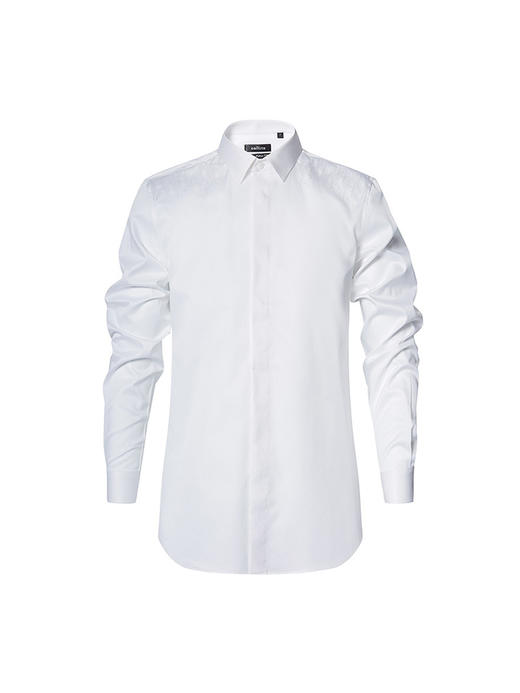 callisto白色纯棉长袖衬衫 SNSTL158WH 商品图0