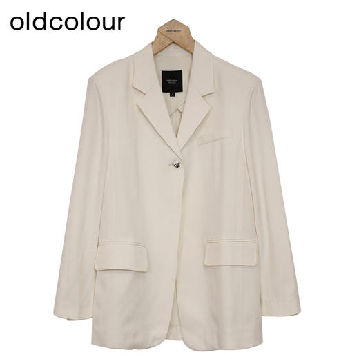 oldcolour白色西装春季新款设计感小众宽松休闲外套女HP15048505 商品图2