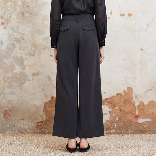 famecoco范可儿通勤垂感西装阔腿裤女士休闲裤长裤FAC1GA013 商品图3